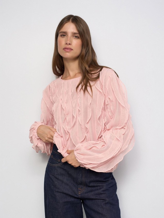 Blusa com Folhos