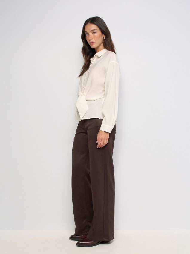 Camisa Regular Fit com Laço