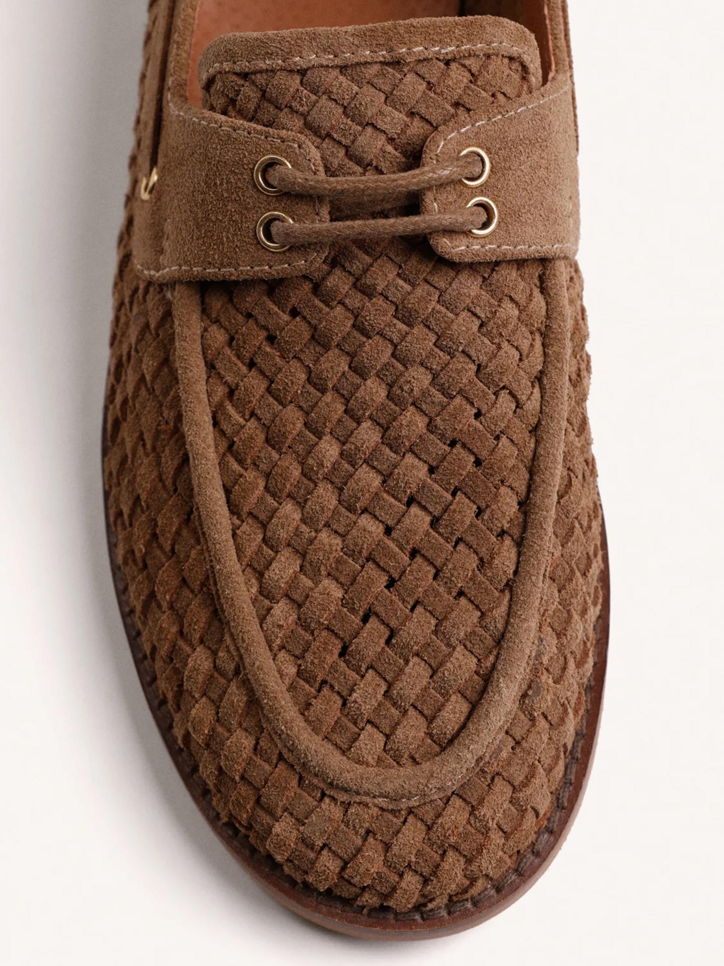 Mocassins Náuticos em Pele Trançada