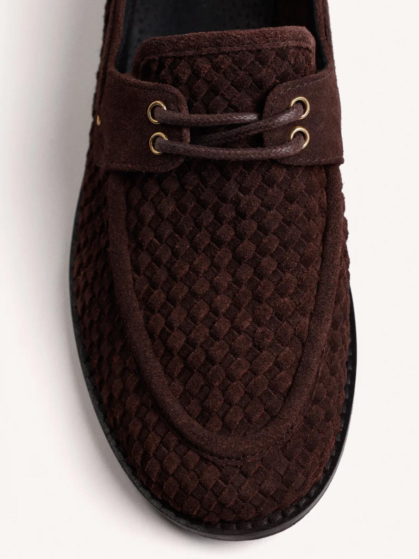 Mocassins Náuticos em Pele Trançada