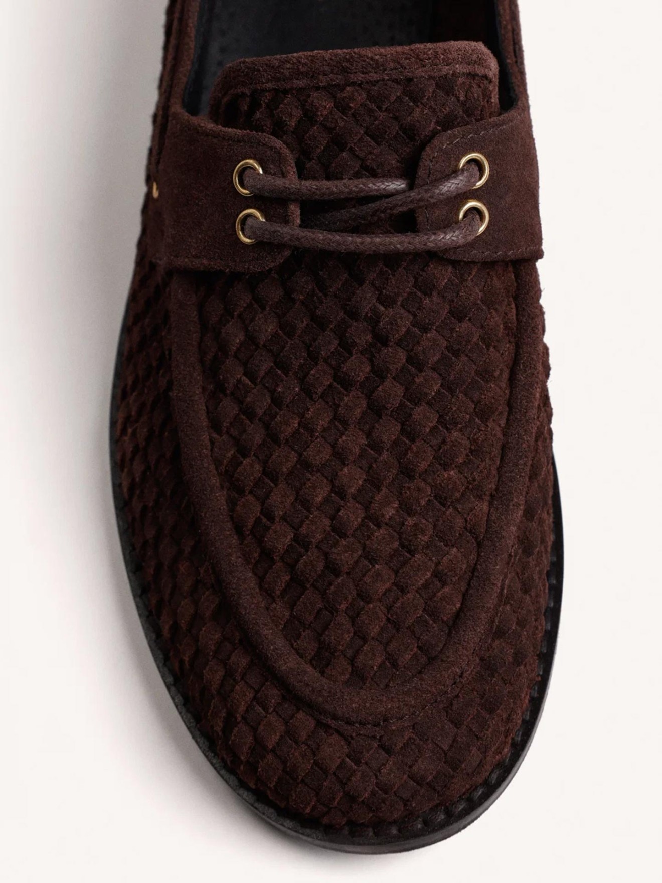 Mocassins Náuticos em Pele Trançada