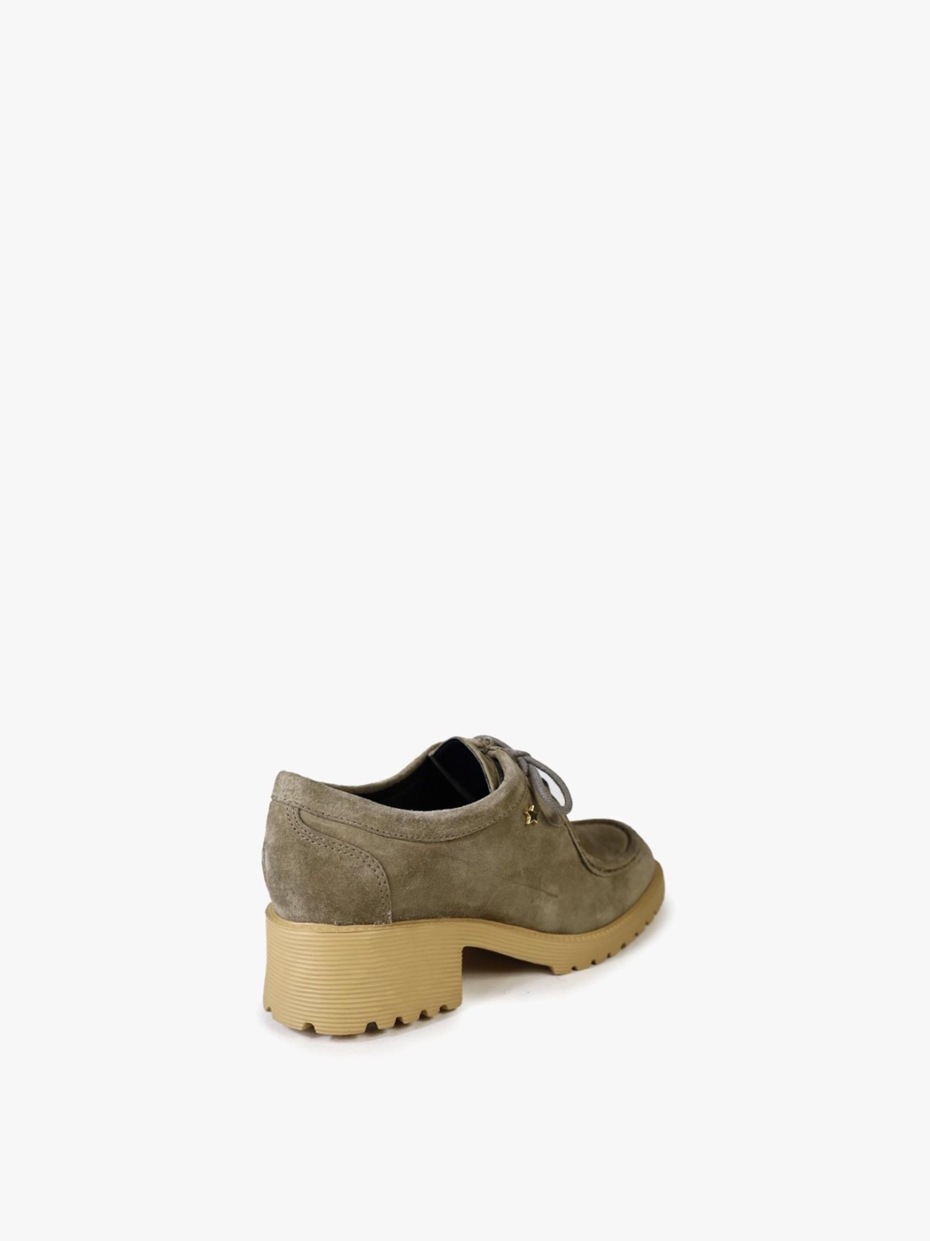 Sapatos com Atacadores em Pele