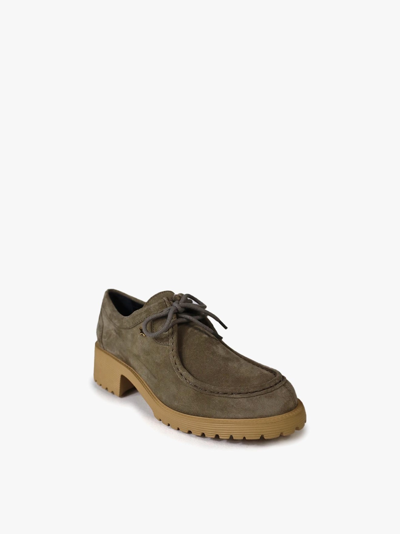Sapatos com Atacadores em Pele
