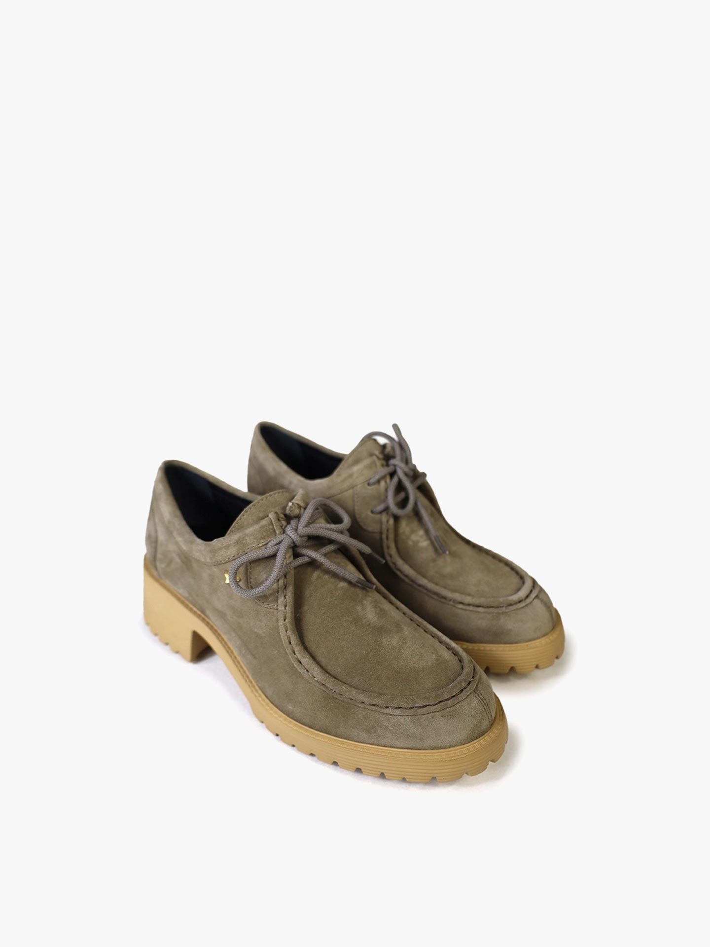 Sapatos com Atacadores em Pele
