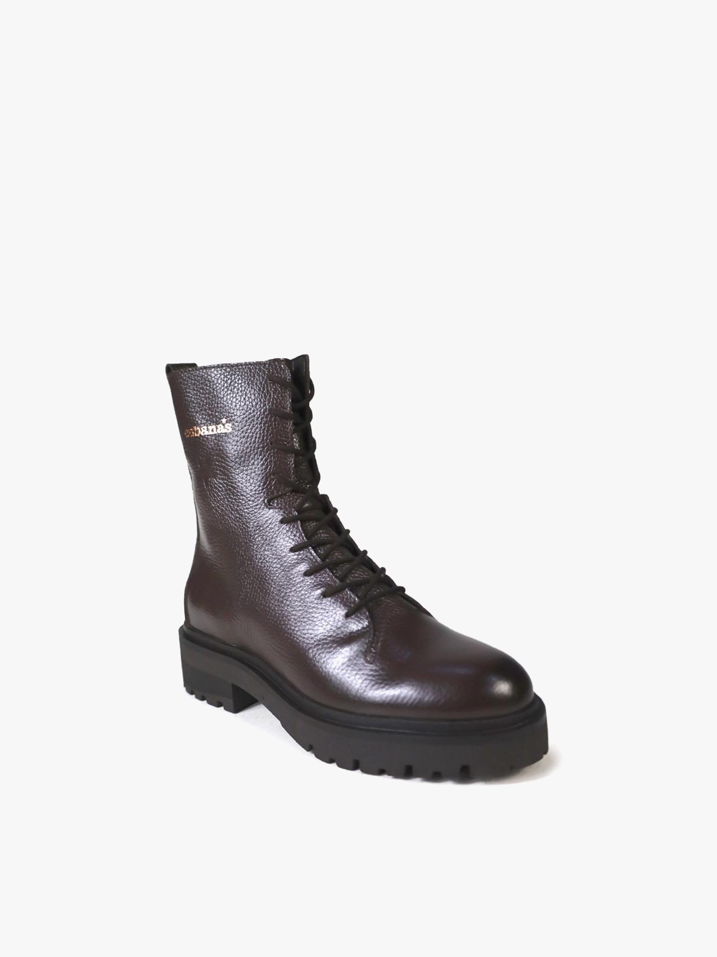 Botas com Atacadores em Pele