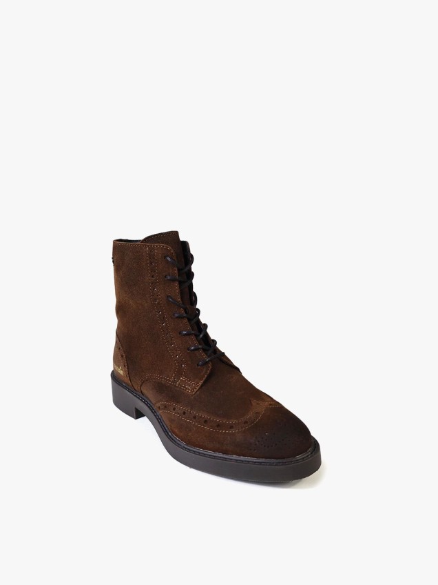 Botas com Atacadores em Camurça