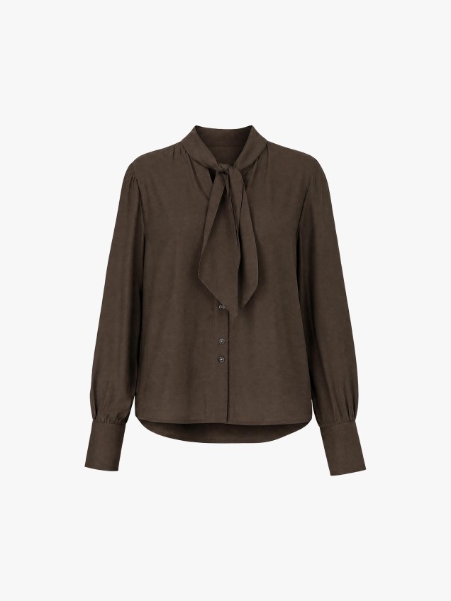 Blusa com Gola de Laço Alina