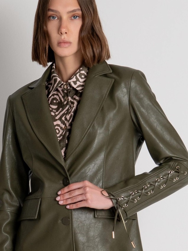 Blazer Regular Fit de Abotoamento Simples