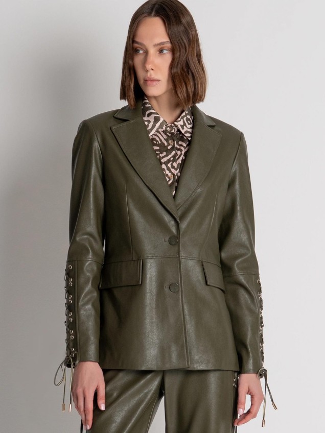 Blazer Regular Fit de Abotoamento Simples
