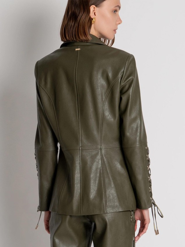 Blazer Regular Fit de Abotoamento Simples
