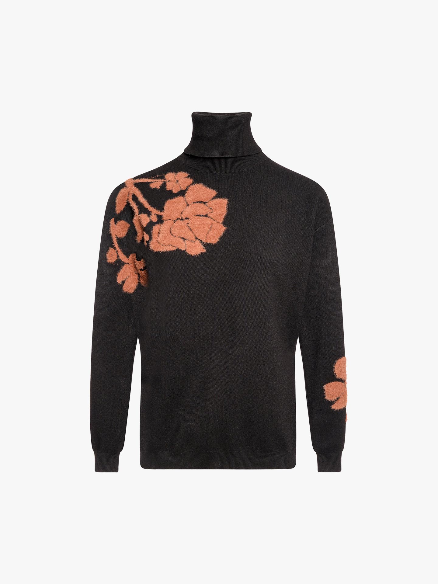 Camisola de Malha com Jacquard Floral