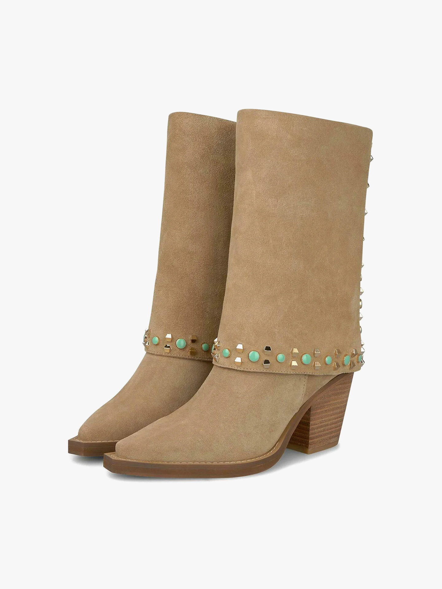 Botas de Salto com Tachas