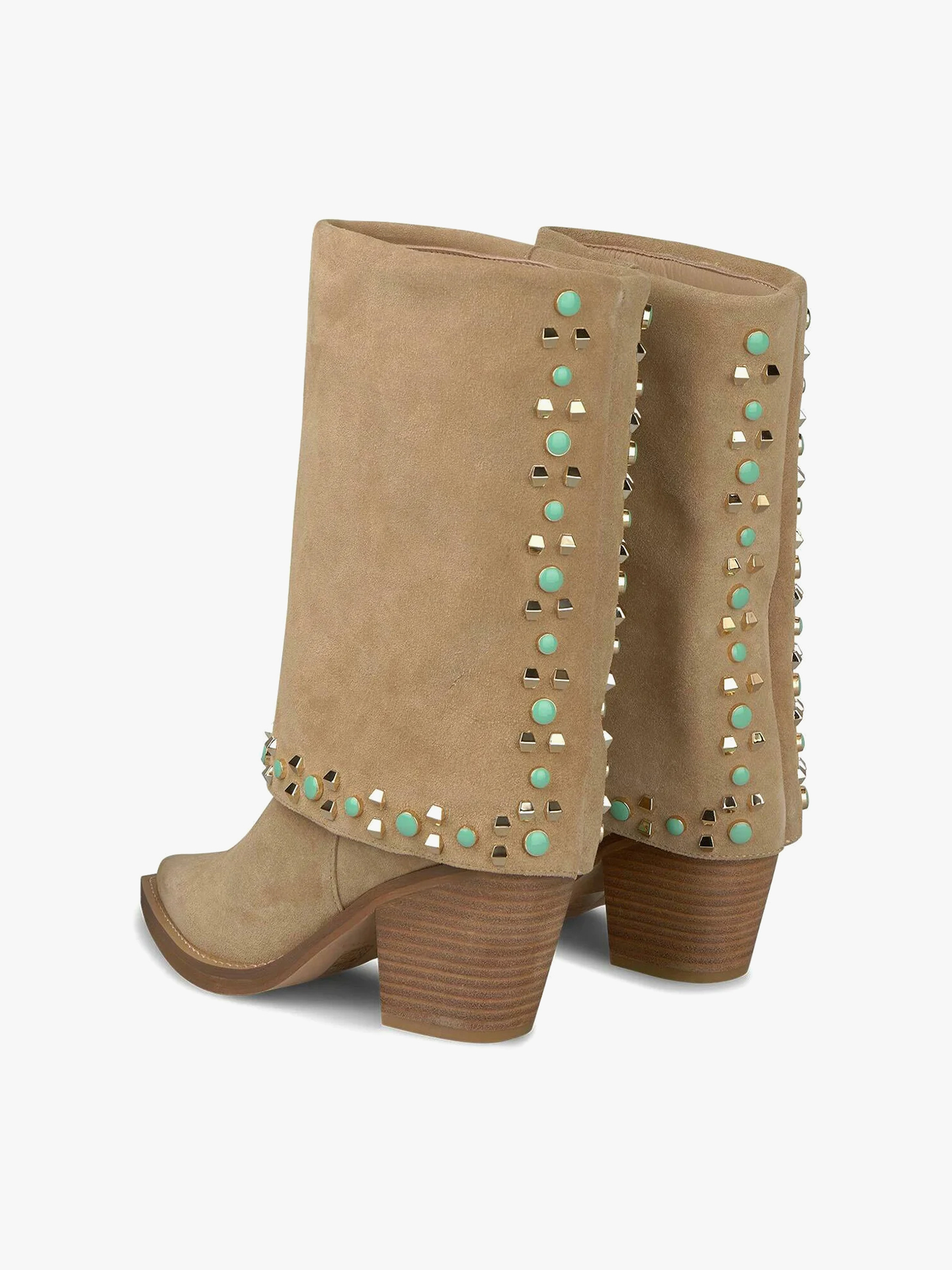 Botas de Salto com Tachas
