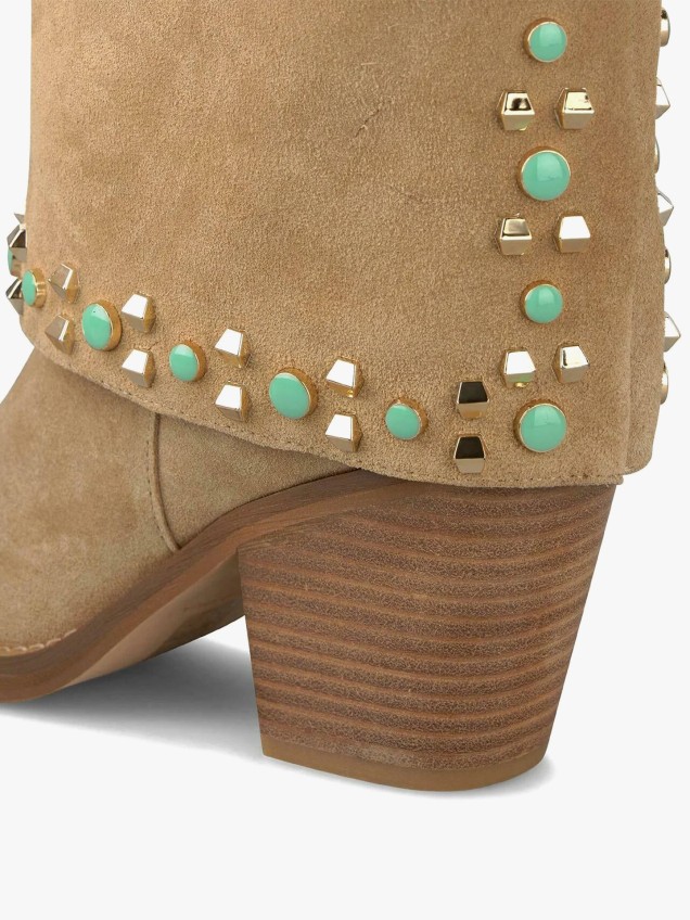 Botas de Salto com Tachas
