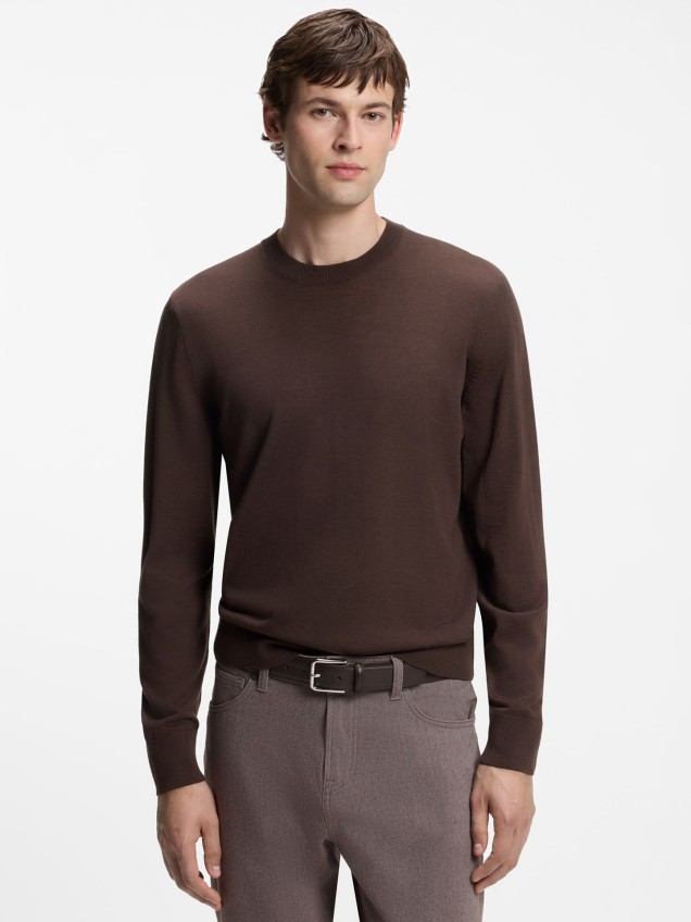 Camisola Regular Fit em Lã Merino