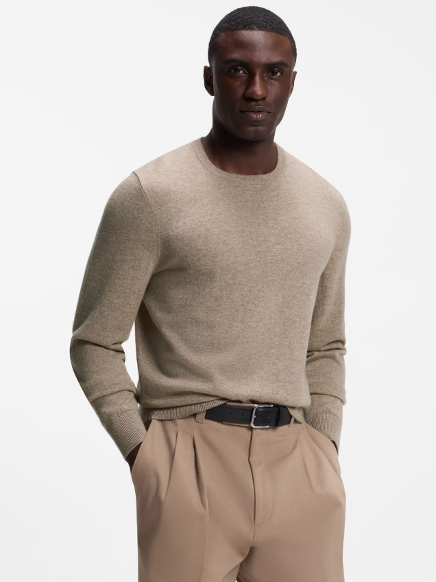 Camisola de Malha com Gola Redonda