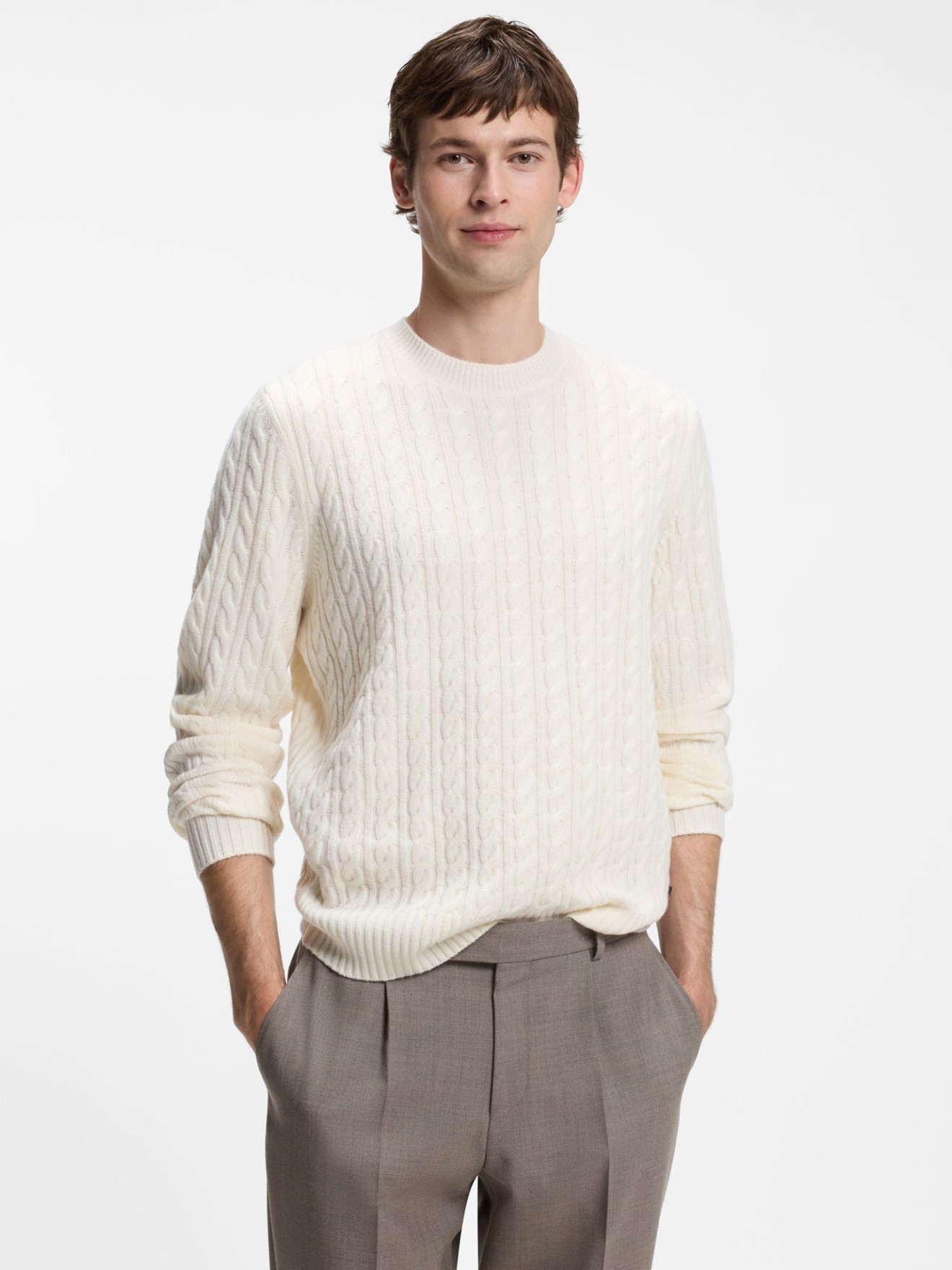 Camisola de Malha com Gola Redonda
