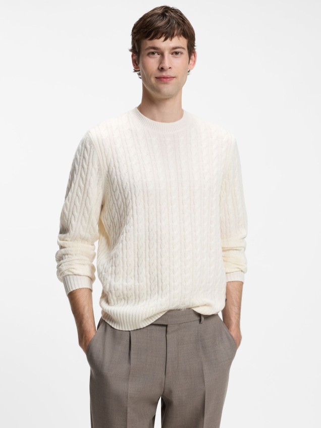 Camisola de Malha com Gola Redonda