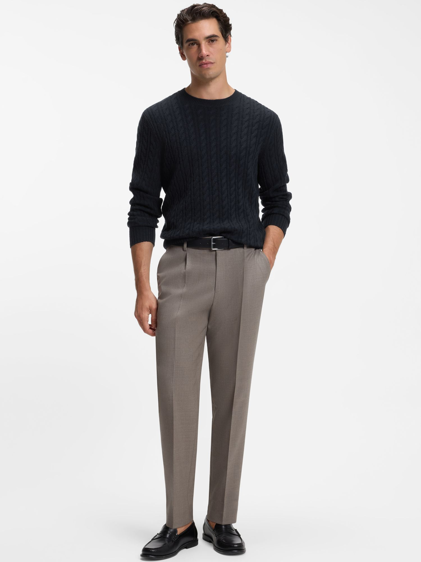 Camisola de Malha com Gola Redonda