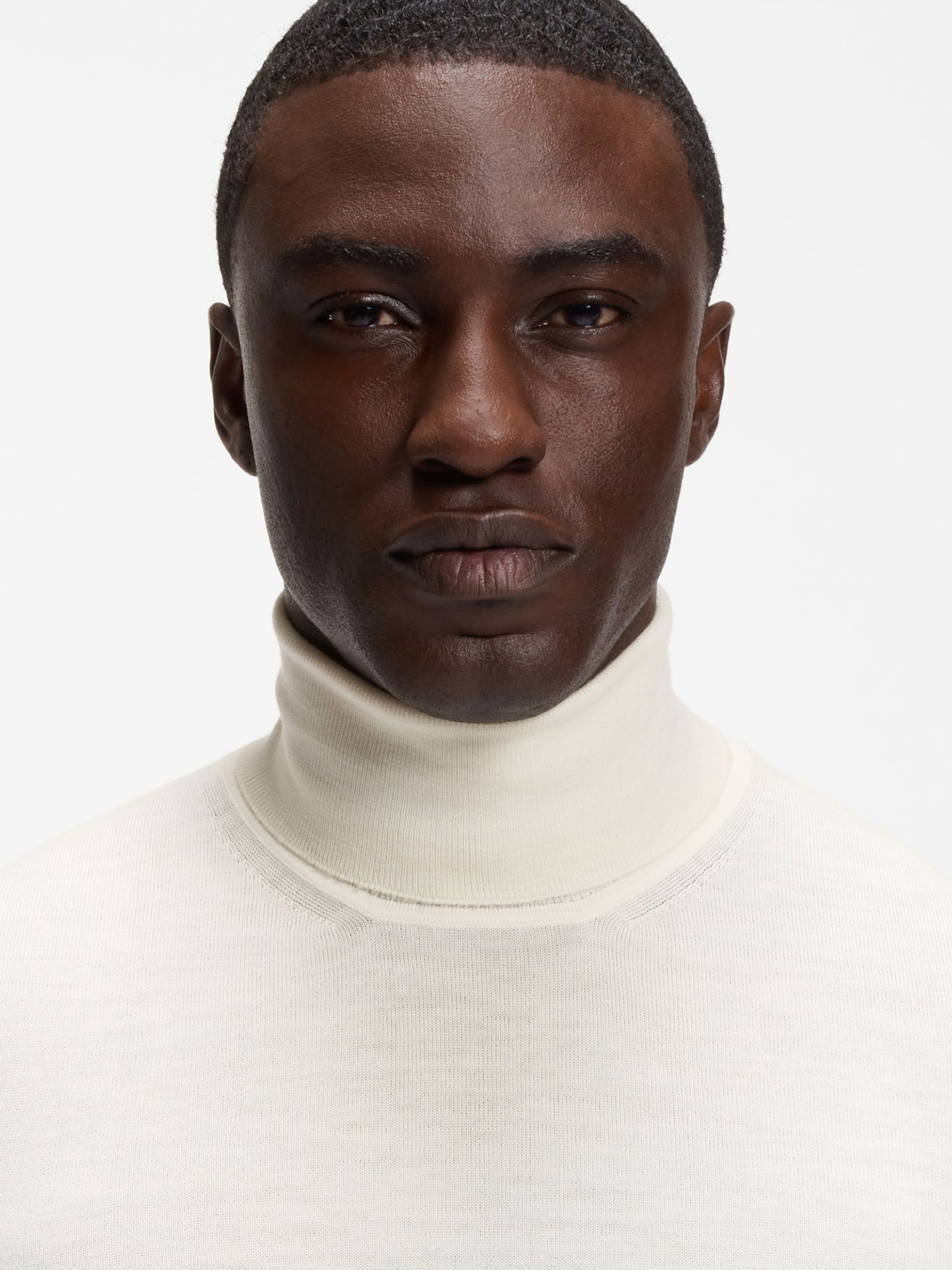 Camisola de Gola Alta em Lã
