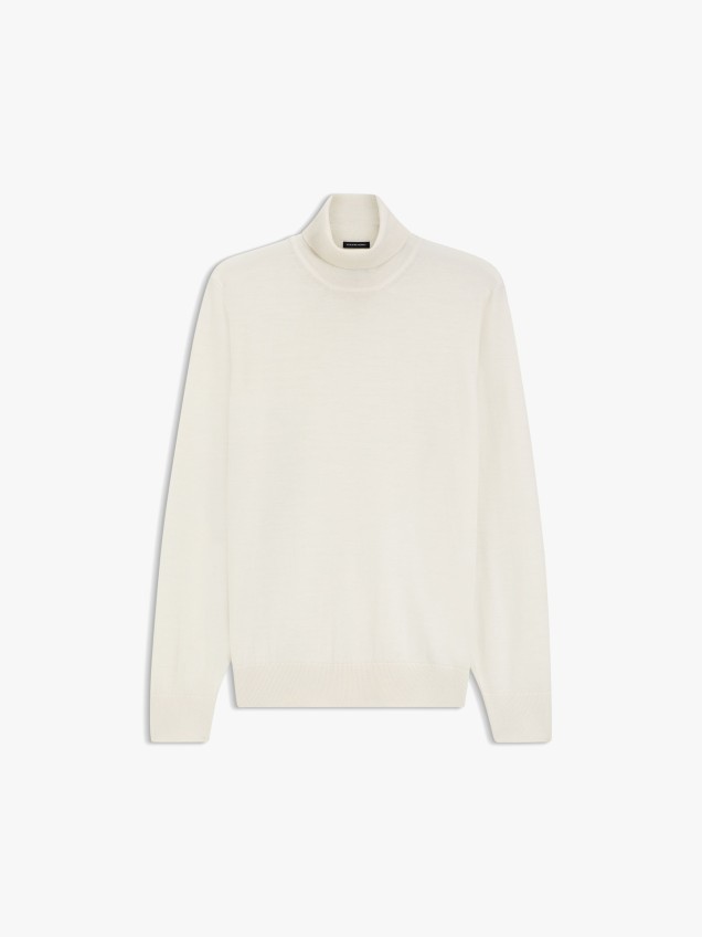 Camisola de Gola Alta em Lã