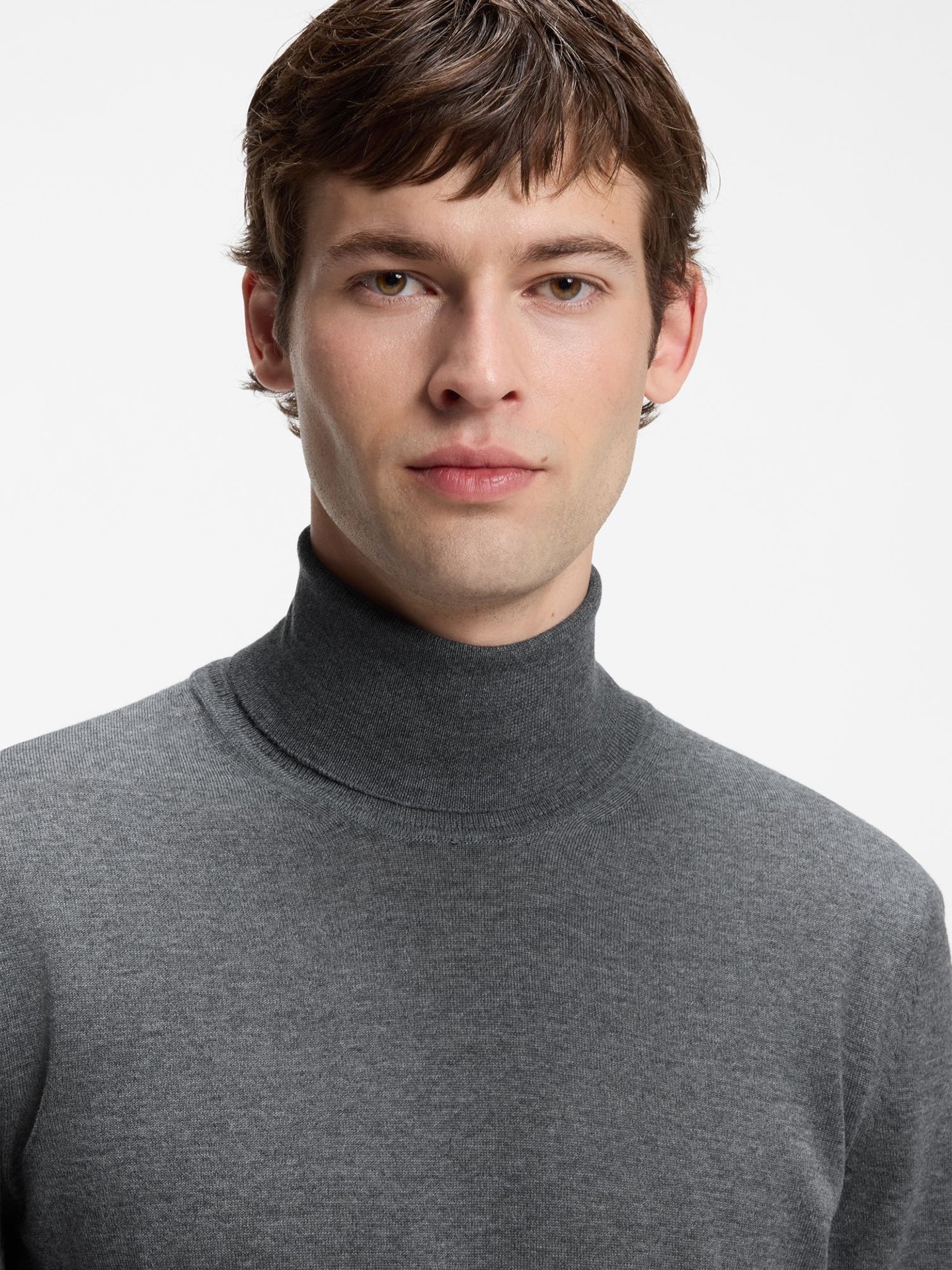 Camisola de Gola Alta em Lã