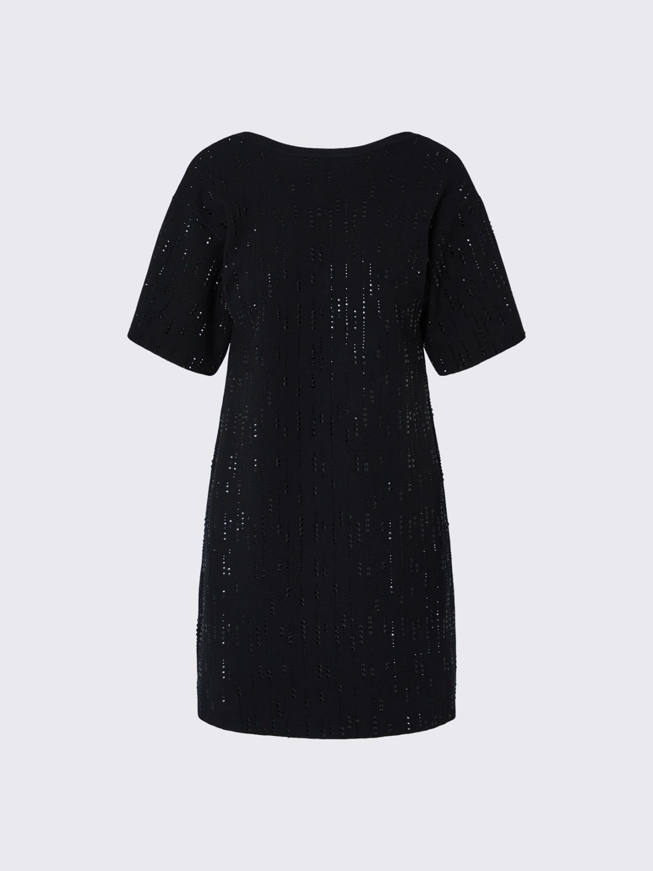 Vestido de Malha com Strass