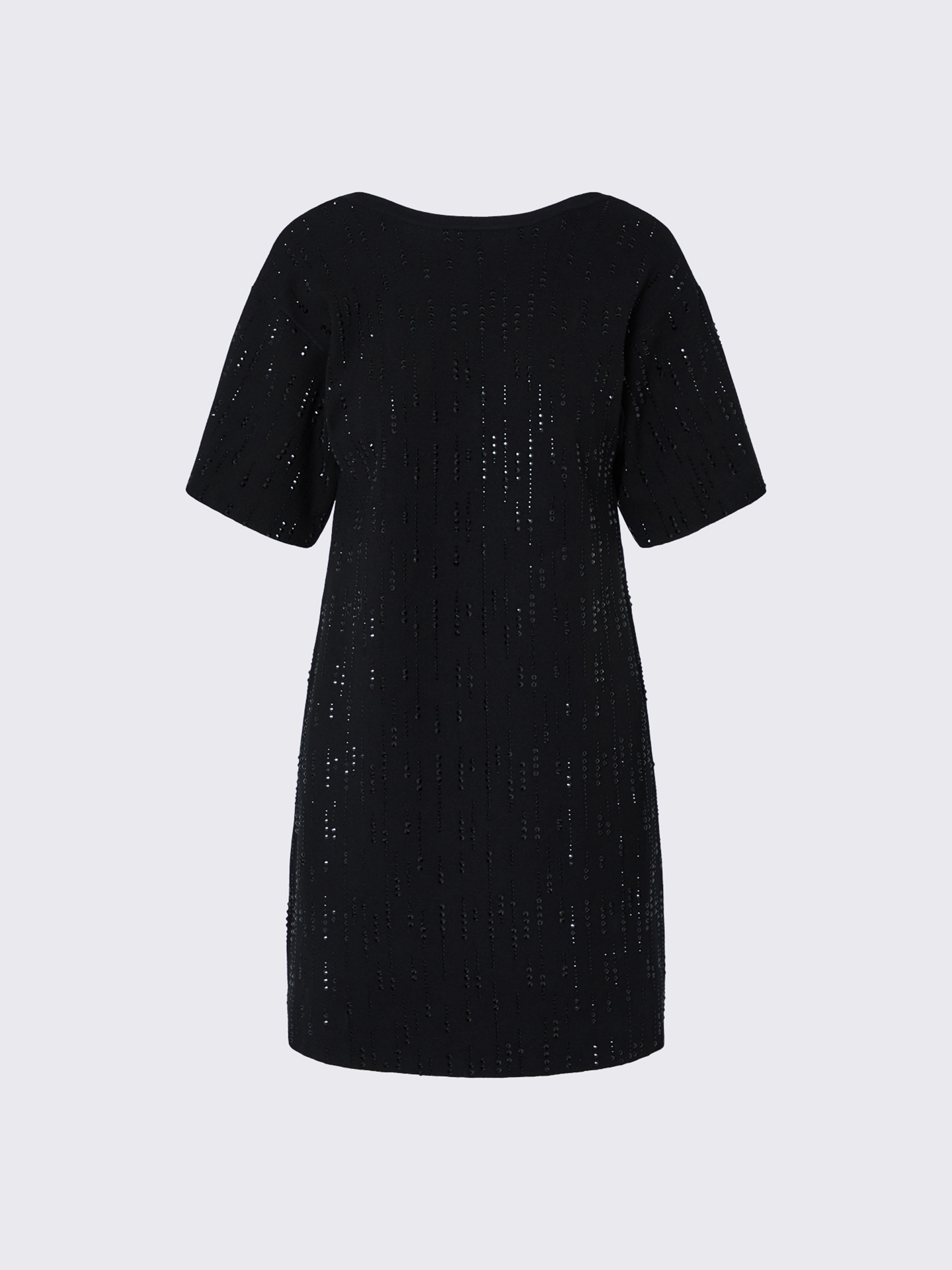 Vestido de Malha com Strass