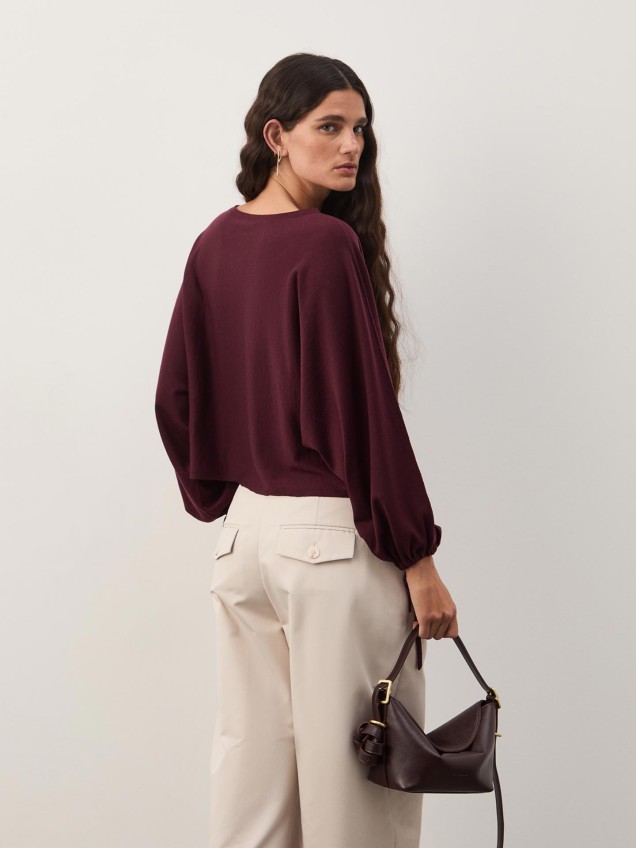 Camisola de Malha com Decote Barco