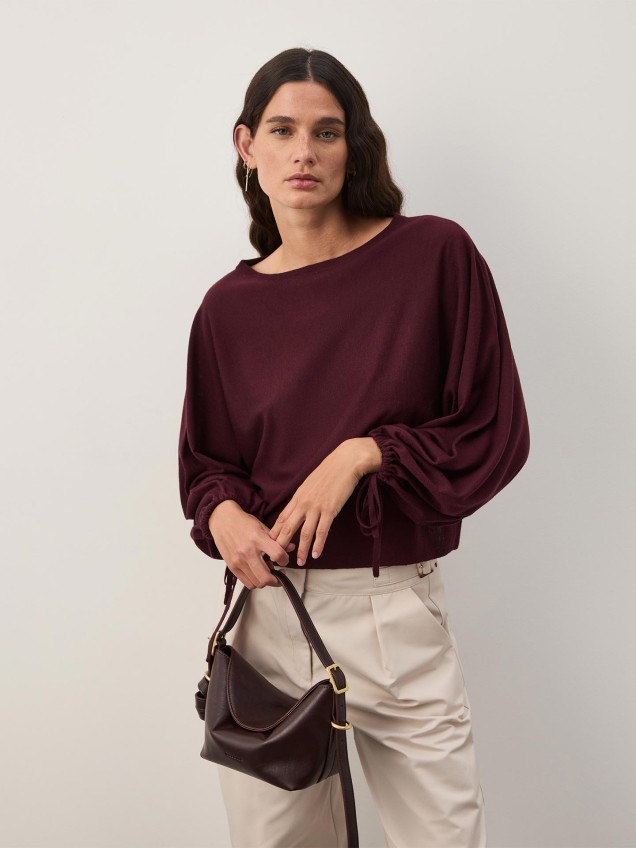 Camisola de Malha com Decote Barco