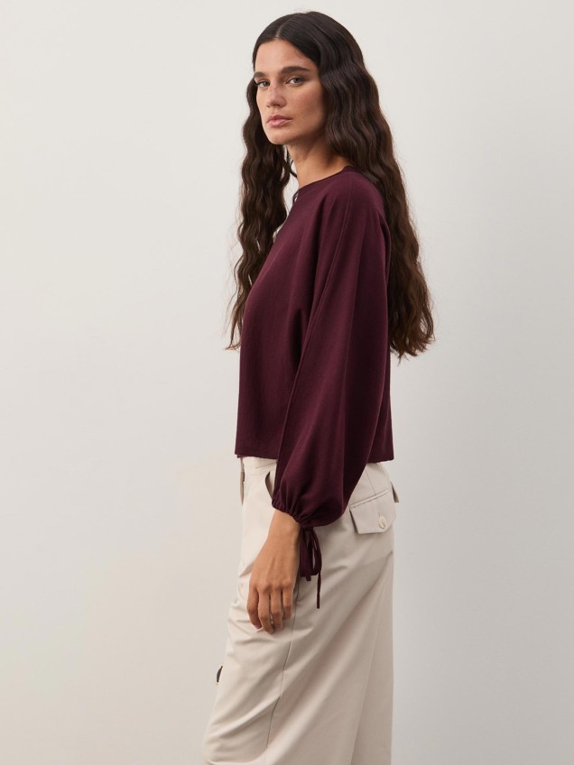 Camisola de Malha com Decote Barco