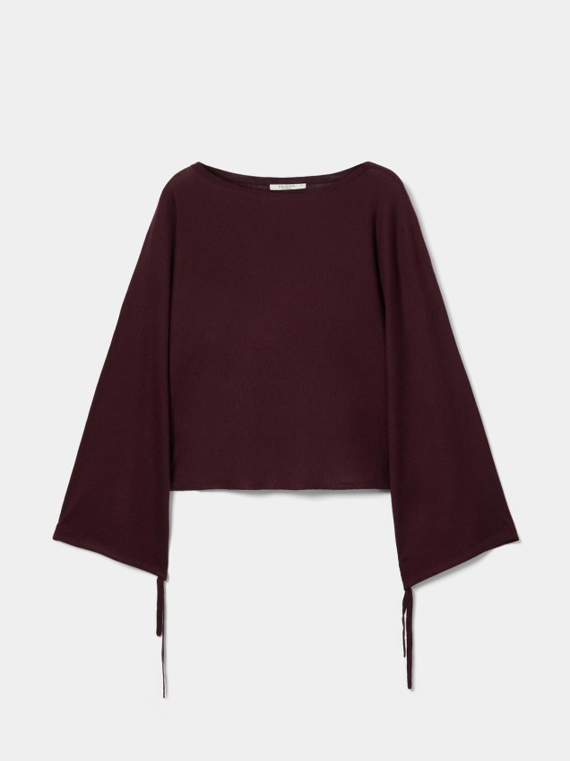 Camisola de Malha com Decote Barco