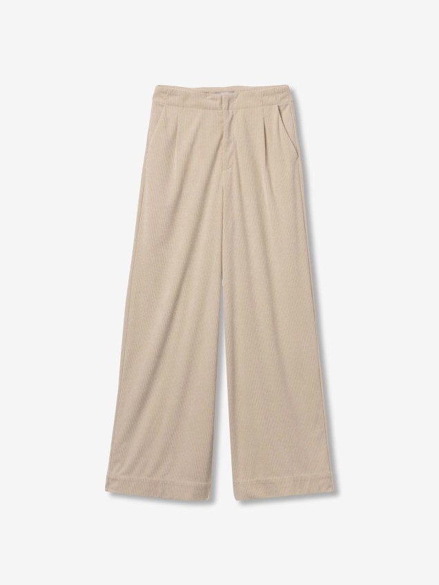 Cal�as Wide Leg com Cintura Subida