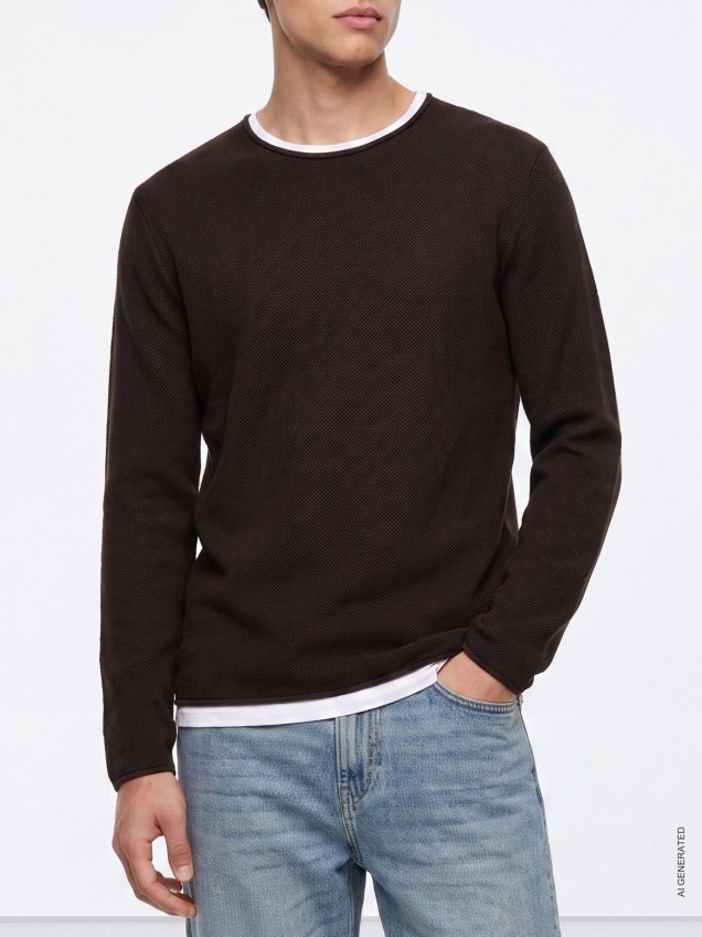Camisola Slim Fit em Malha