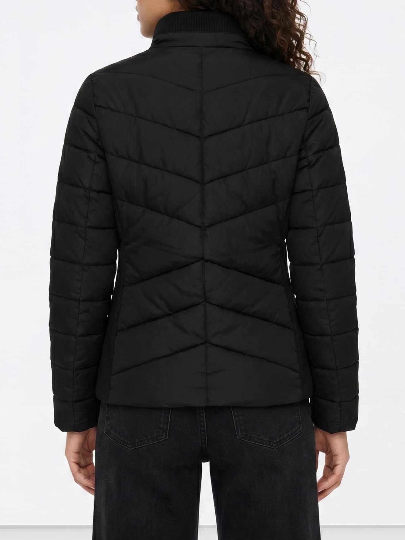 Parka Acolchoada com Gola Subida