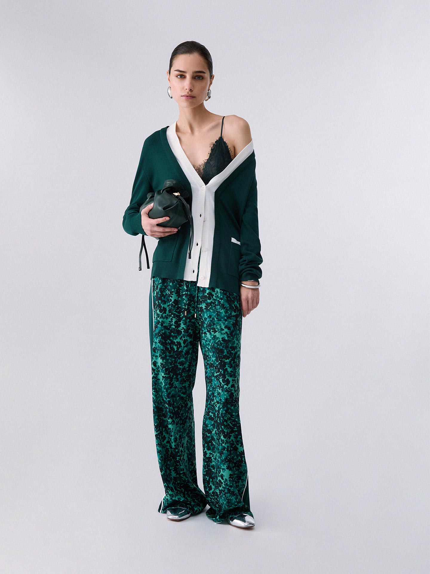 Casaco de Malha com Decote em V