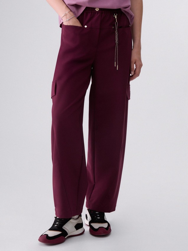 Calças Cargo Wide Leg