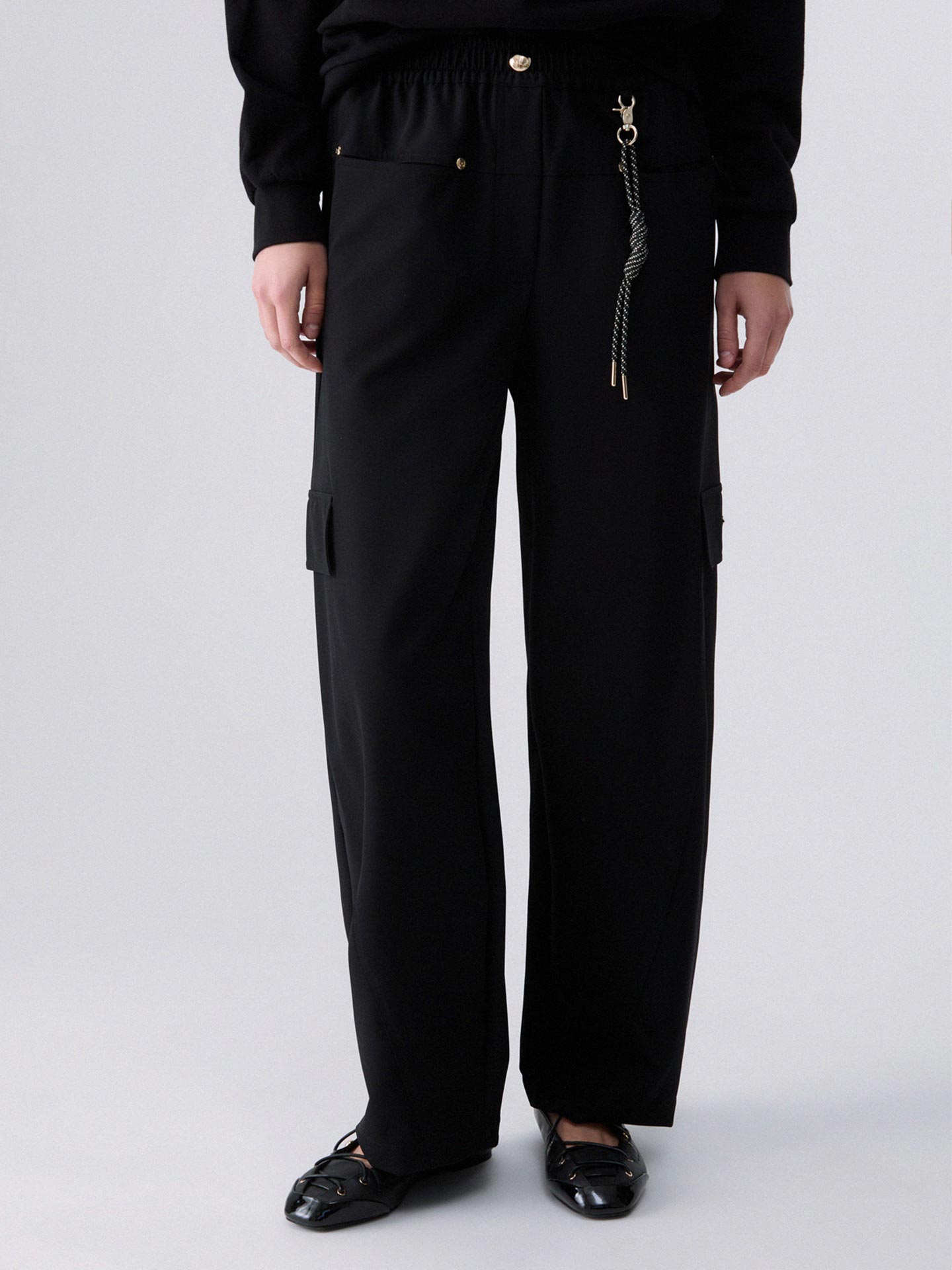 Calças Cargo Wide Leg