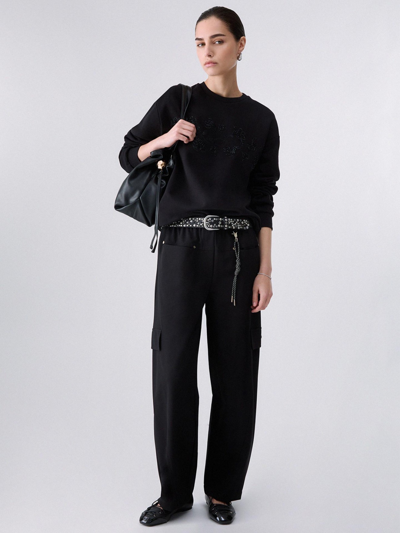 Calças Cargo Wide Leg