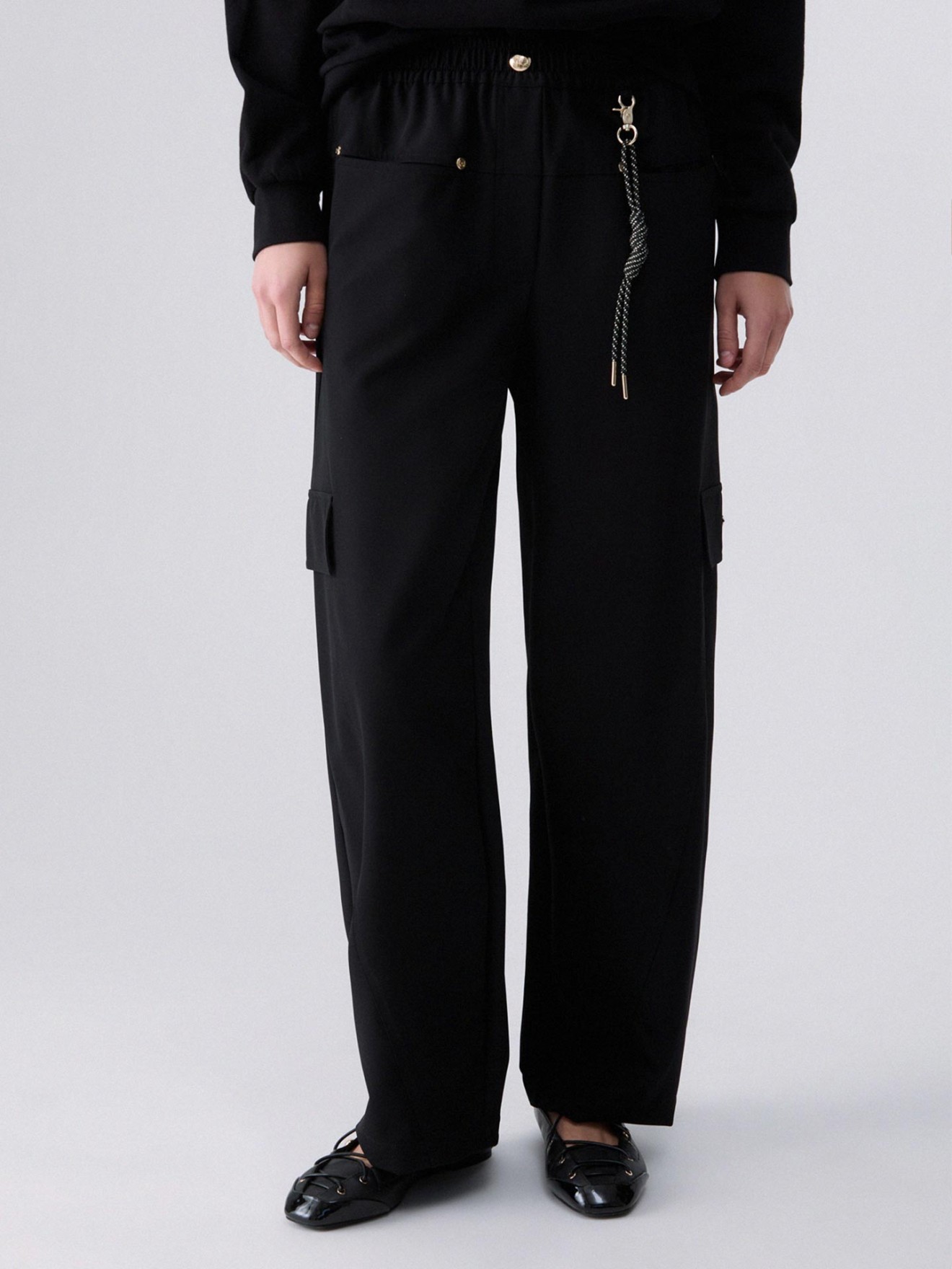 Calças Cargo Wide Leg