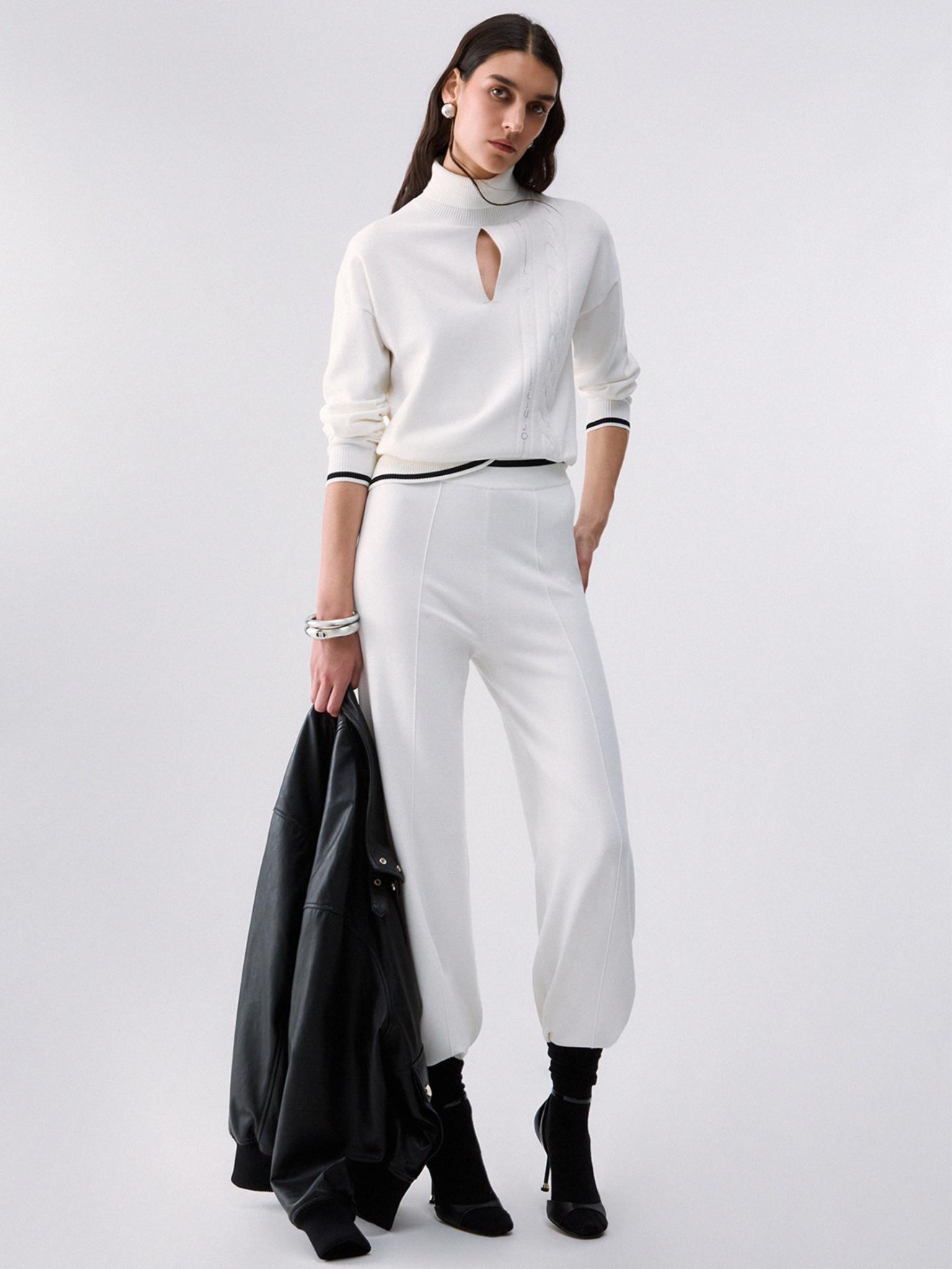 Cal�as de Malha Wide Leg