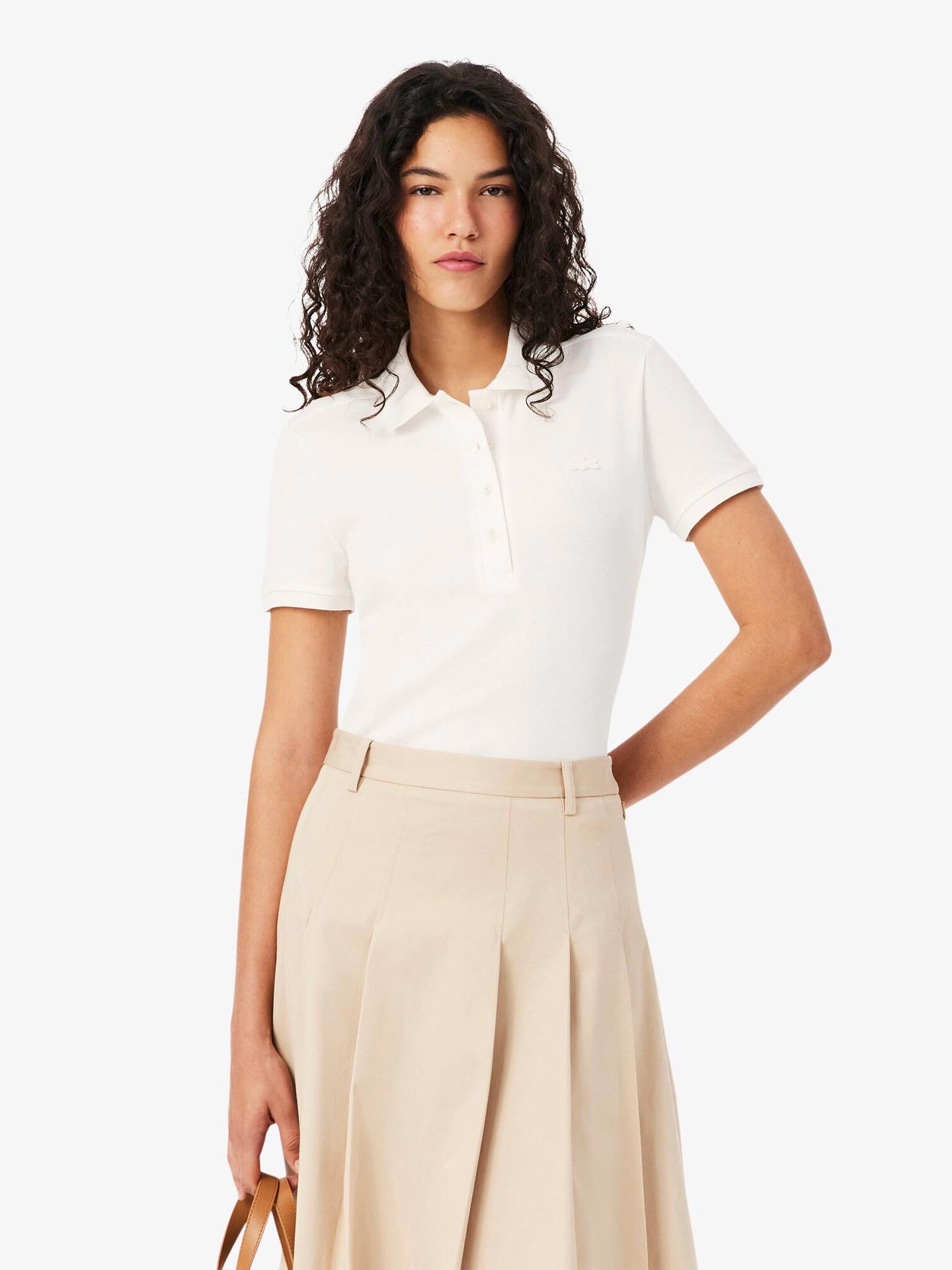 Polo Slim Fit em Piqué de Algodão