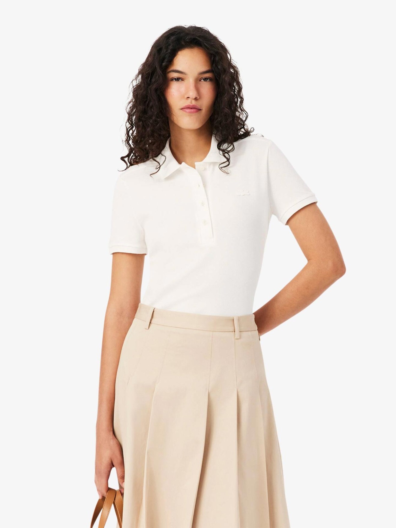 Polo Slim Fit em Piqué de Algodão