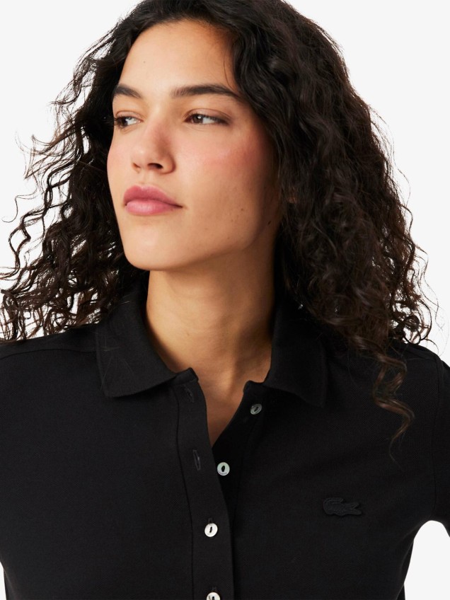 Polo Slim Fit em Piqué de Algodão