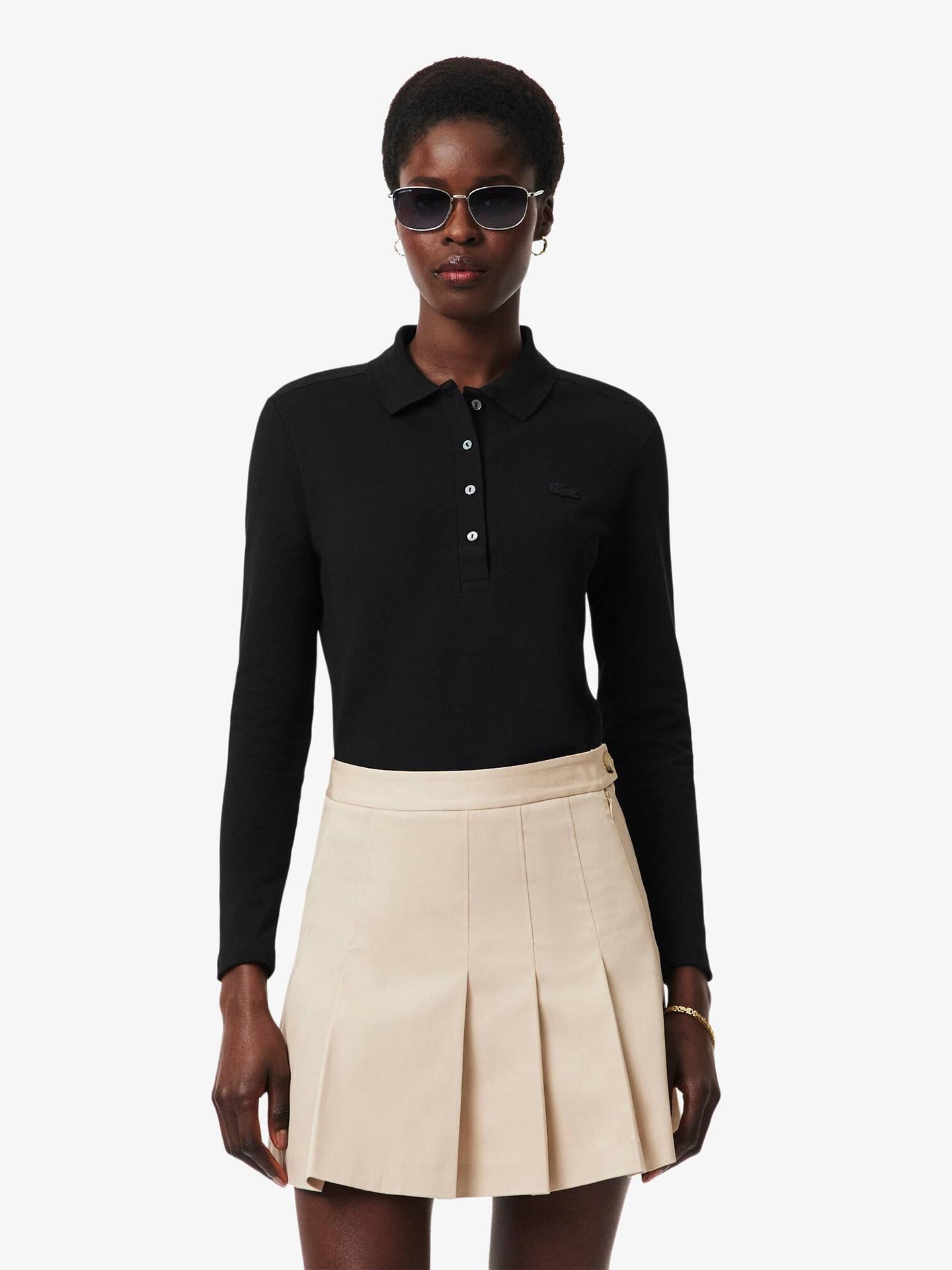 Polo Slim Fit em Mini Piqué