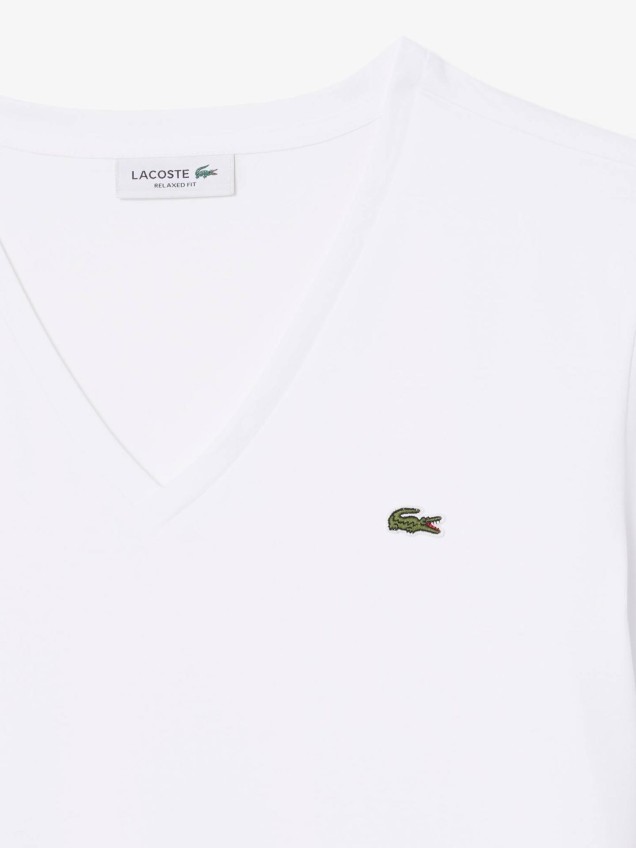 T-shirt com Decote em V Relaxed Fit