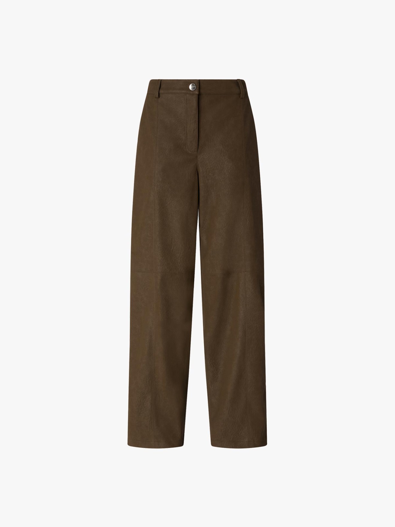 Cal�as Wide Leg com Efeito Pele Nubuck