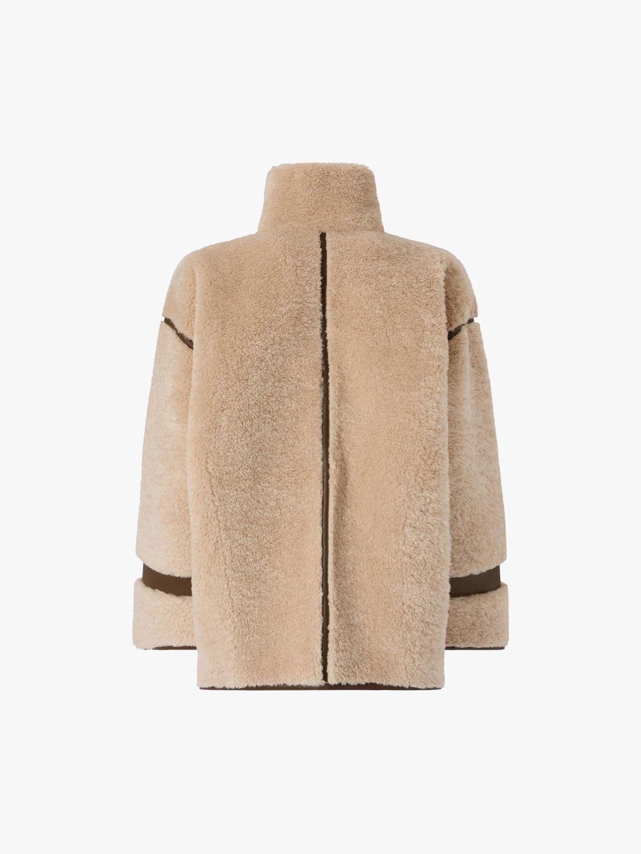 Casaco com Efeito Shearling e Gola Subida