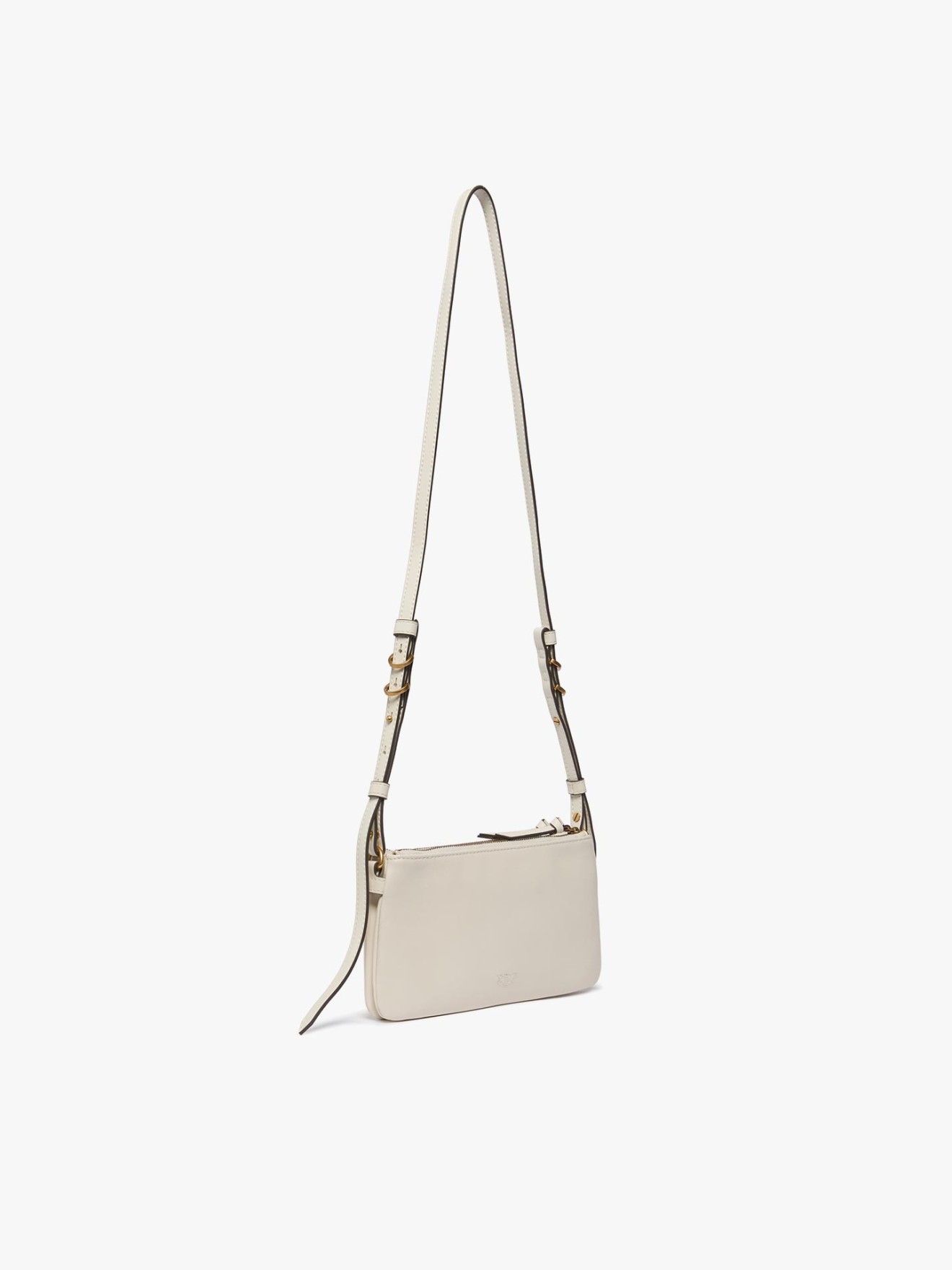 Mala de Tiracolo Mini Double Bag em Pele