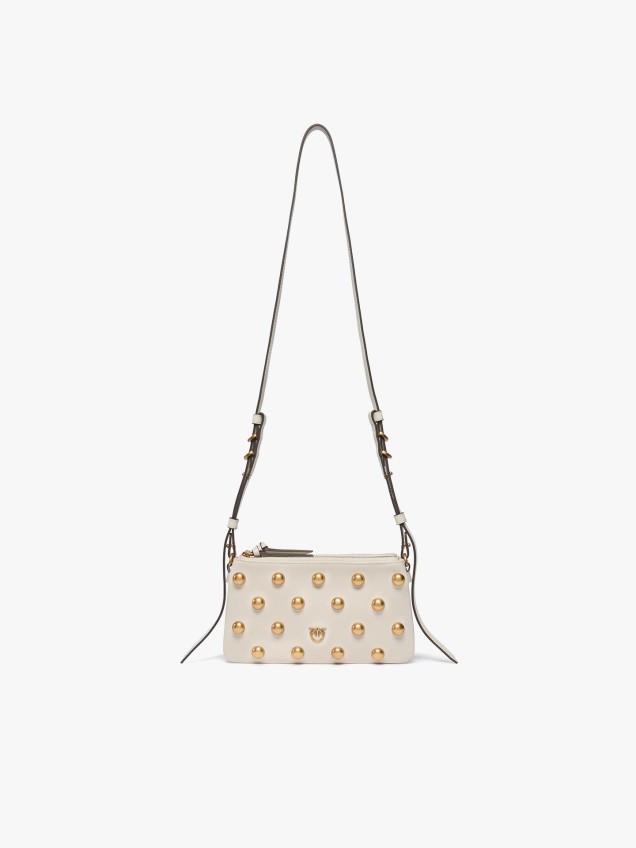 Mala de Tiracolo Mini Double Bag em Pele